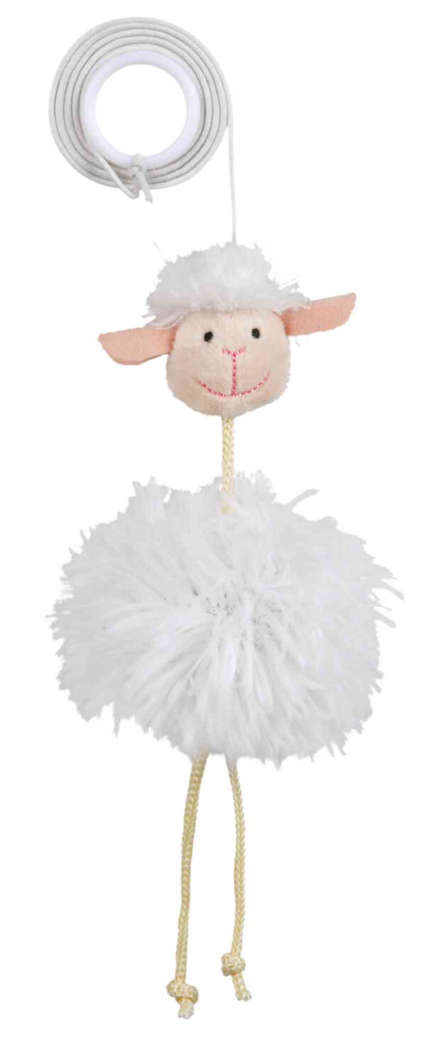 Trixie Játék Plüss Bárány Gumi Kötélen 20cm