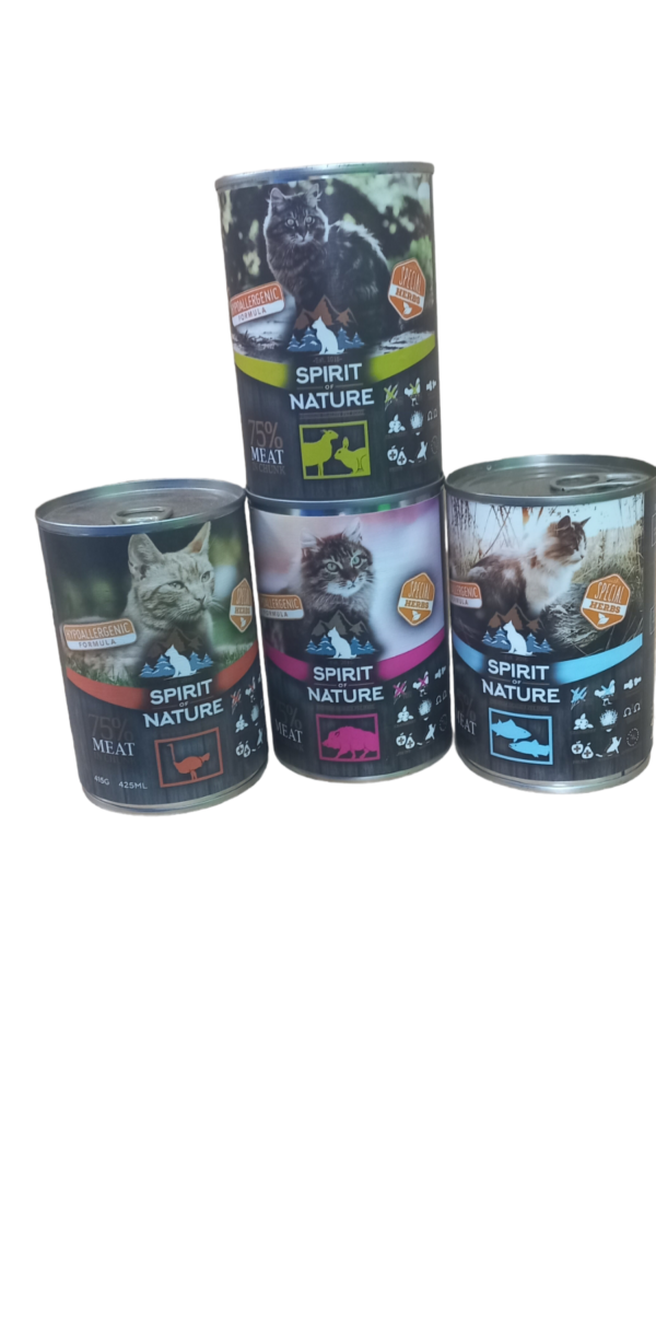 Spirit of Nature Hipoallergén Macska konzerv 415g